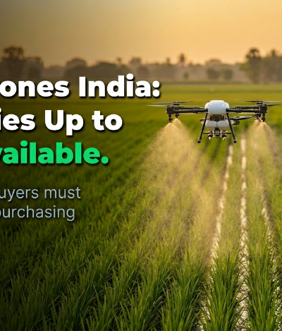 Agricultural drone spraying crops in India | Roboshy